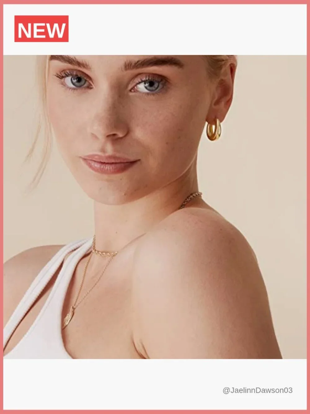 14K Gold Plated Chunky Hoop Earrings - Lightweight, Hypoallergenic